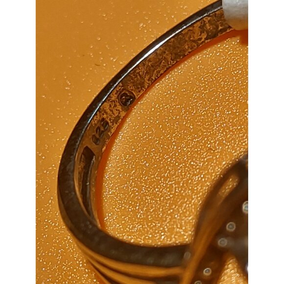 Italian Women's Size 8 Sterling Silver 925 Ring with Smoky Quartz New with box - Picture 2 of 10